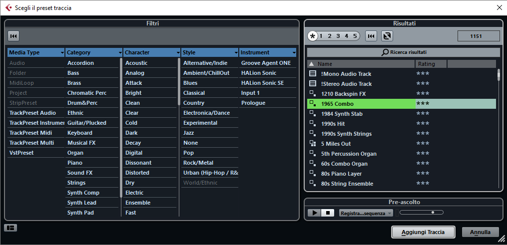 Cubase : tutte le tipologie di tracce 2