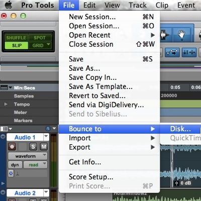 Pro Tools: Come creare un bounce audio