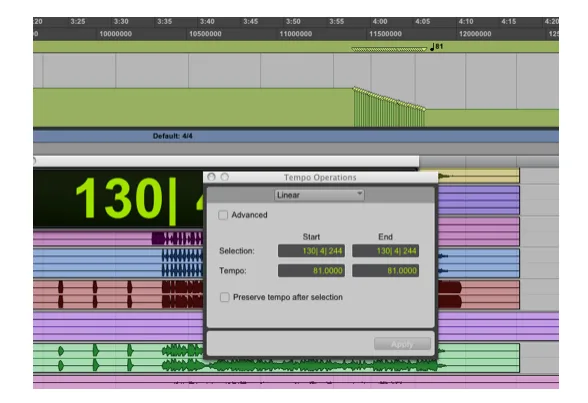 PRO TOOLS CAMBIO DI TEMPO
